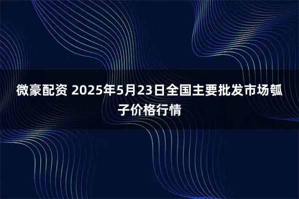 微豪配资 2025年5月23日全国主要批发市场瓠子价格行情