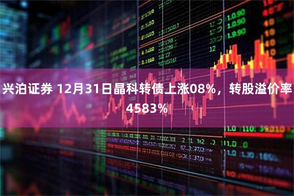 兴泊证券 12月31日晶科转债上涨08%，转股溢价率4583%