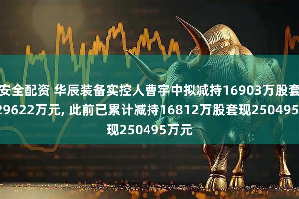 安全配资 华辰装备实控人曹宇中拟减持16903万股套现629622万元, 此前已累计减持16812万股套现250495万元
