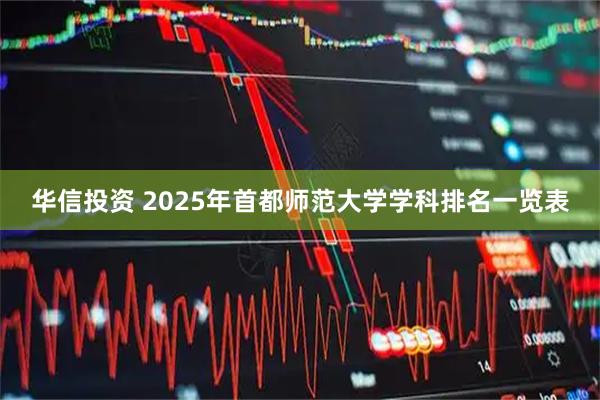 华信投资 2025年首都师范大学学科排名一览表